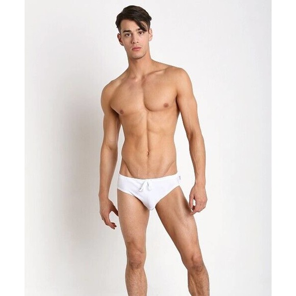 N2N Bodywear Catalina Bold Sport Swim Brief White - Small - Picture 3 of 4